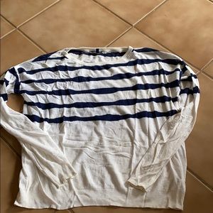 Splendid white and navy striped knit sweater